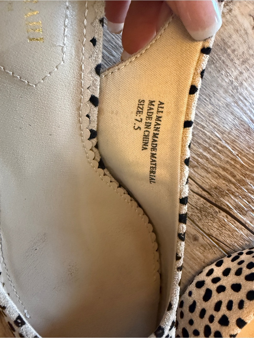 Isaac Mizrahi Cream and Black Polka Dot Pointed Slingbacks - Picture 6 of 6